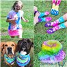 Tie Dye Kit, set van 26 kleuren, voor kinderen en volwassenen, textielverf, set met 150 elastieken, 2 herbruikbare tafelkleden, 