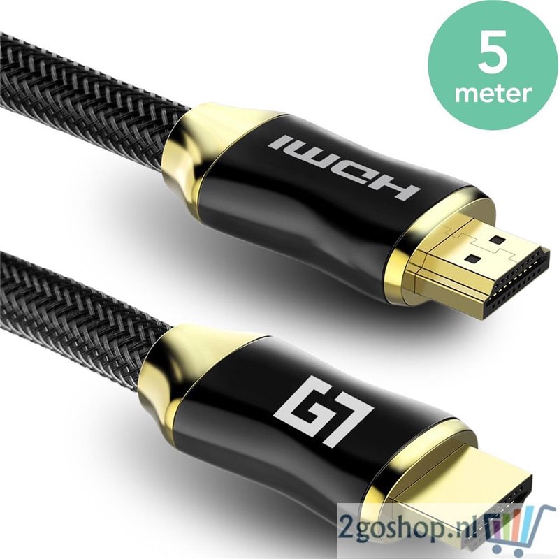 HDMI Kabel 2.0 Gold Plated - High Speed Cable - 18GBPS - Full HD 1080p - 3D - 4K (60 Hz)- Ethernet - Audio Return Chan