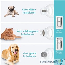 LifeGoods Elektrische Nagel Vijl voor Huisdieren - Oplaadbaar - Honden/Katten/Dieren - Wit