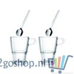 Senso Latte Macchiato Glazenset - 4-Delig - 2 Glazen & 2 Lepeltjes