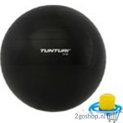 Tunturi Fitness bal - Yoga bal inclusief pomp - Pilates bal - Zwangerschaps bal - 65 cm - kleur: Zwart