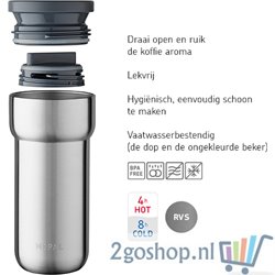 Mepal - Ellipse isoleerbeker - 475 ml - Koffiebeker to go - Lekdicht - Nordic pink