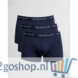 GANT Heren Heren Boxershorts Navy Met Gant Logo Op De Band 3 Pack