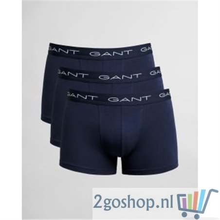 GANT Heren Heren Boxershorts Navy Met Gant Logo Op De Band 3 Pack