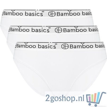 Bamboo Basics - 3-Pack Dames Bamboe Slips Yara – Wit - Maat XL
