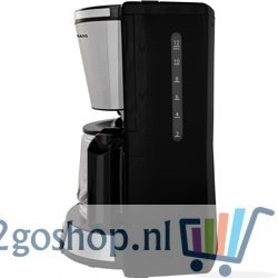 Tomado TCM1501S - Koffiezetapparaat - Filter 1x4 - Display met timer - 12 kopjes - Zwart/RVS