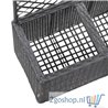 Latwerkplantenbak verhoogd met potten 58x30x107 cm rattan zwart