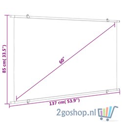 Projectiescherm 16:9 60''