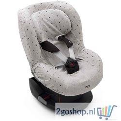 Dooky Seat Cover Groep 1 Autostoel hoes Light Grey Crowns
