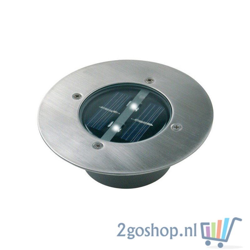 Solar Grondspot 2 LED Rond