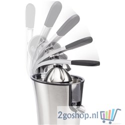 Juicer 201851 - Elektrische Citruspers - Druppelstop - Universele perskege - 160 W - RVS