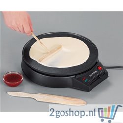 Severin CM 2198 Crepe-/Pannenkoekenmaker, 30cm, anti-aanbaklaag, traploze temperatuurinstelling, 1000W