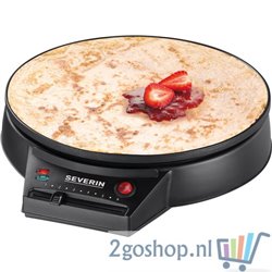 Severin CM 2198 Crepe-/Pannenkoekenmaker, 30cm, anti-aanbaklaag, traploze temperatuurinstelling, 1000W