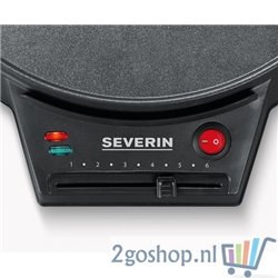 Severin CM 2198 Crepe-/Pannenkoekenmaker, 30cm, anti-aanbaklaag, traploze temperatuurinstelling, 1000W