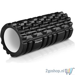 LifeGoods Grid Foam Roller - Yoga - 33cm - Zwart